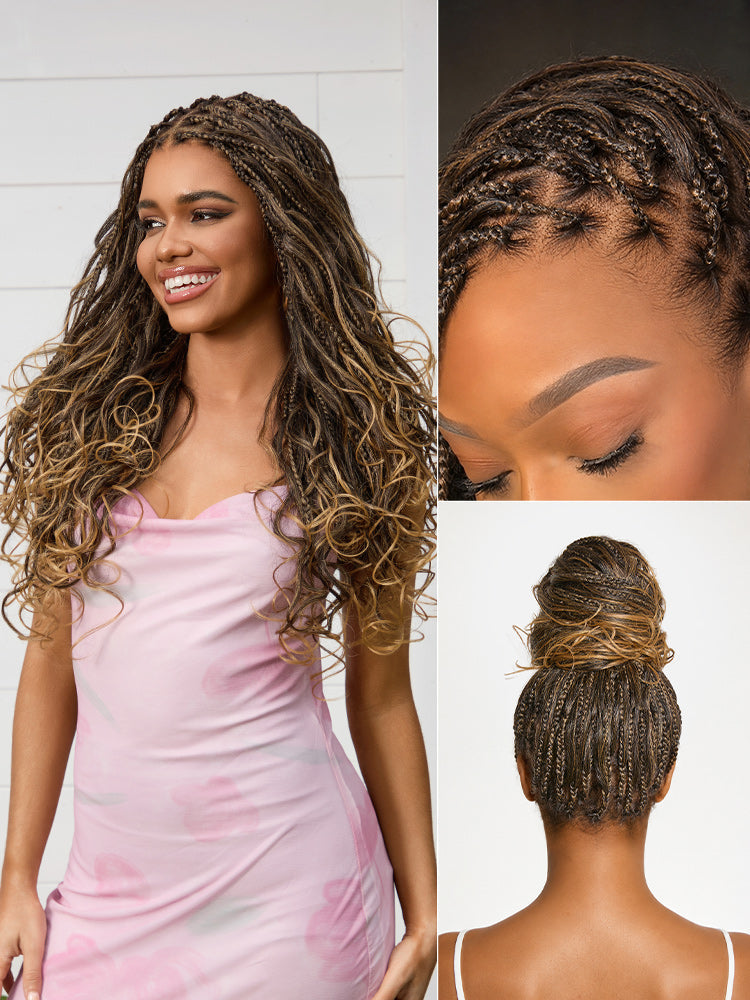 Real Scalp Knotless Braided Wig – Lightweight Glueless Fit - product image 2