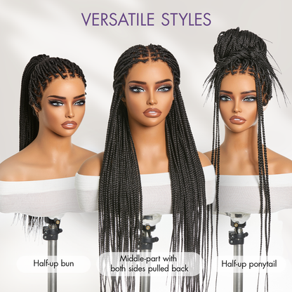 Real Scalp Knotless Braided Wig – Lightweight Glueless Fit - product image 12